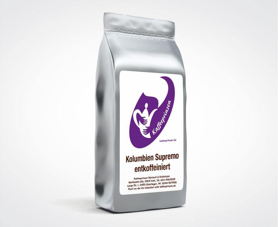 Kolumbien Supremo entkoffeiniert - Kaffeeprinzen Rösterei